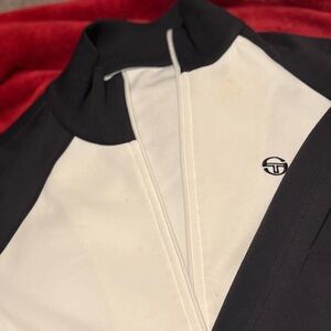 Sergio Tacchini Black and White Shirt Jacket